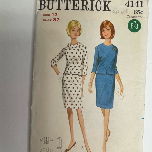 5 Vintage Clothing Patterns (40’s-70’s) Vogue Butternick Simplicity - Picture 7 of 9